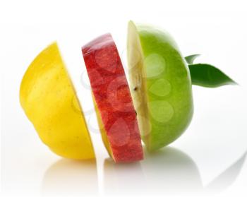 colorful apple slices