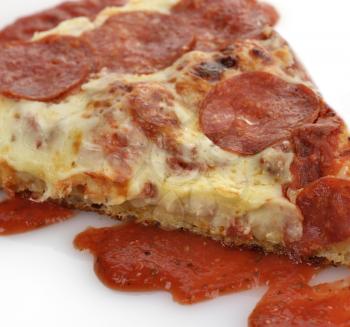 Slice Of Pepperoni Pizza , Close Up