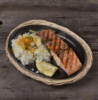 Grilled  Salmon Fillet With Potatoes
