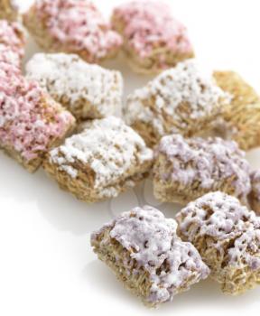 Assortment Of Shredded Wheat Cereal,Close Up