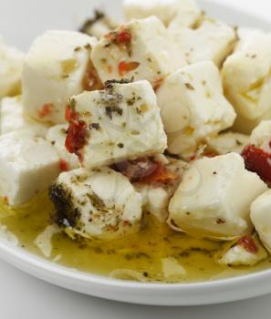 Feta Cheese With Olive Oil And Herbs