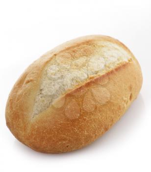 White Bread Loaf On White Background