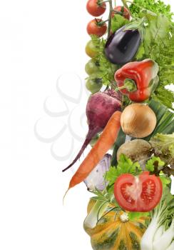 Fresh Vegetables Isolated On White Background