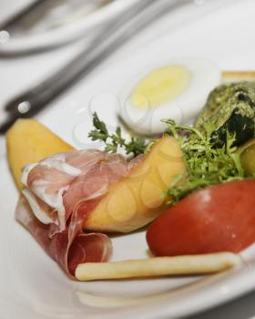 Prosciutto With Melon,Close Up