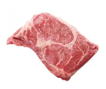 Rib Eye steak isolated on a white background