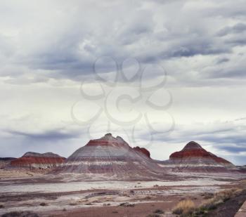 Mountains in the Painted Desert, Petrified Forest National Park,Arizona, USA