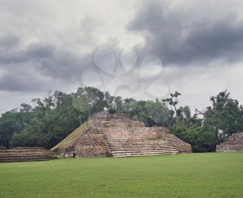 Altun Ha Mayan Ruins in the tropical jungle of Belize
