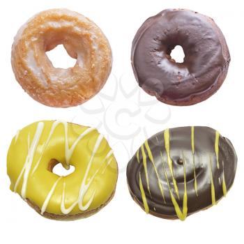 Donuts set Isolated on White Background