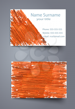 Modern simple light business card template. vecor illustration