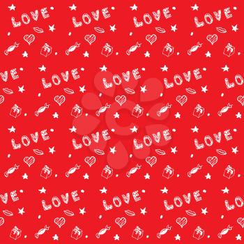 valentine's day red seamless background. vector eps8