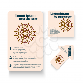 Brochures design for social infographic presentation. Vector