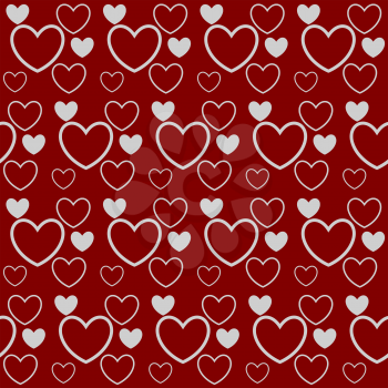 Seamless background Valentines Day card, fabric print