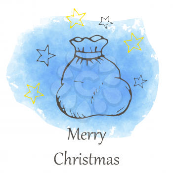 vector Christmas and new year hand drawn icon. Doodle illustration