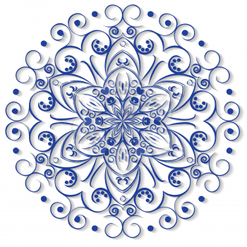 Ornamental round lace. Vector illustration