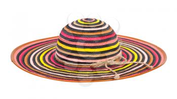 Striped sun hat, isolated on white