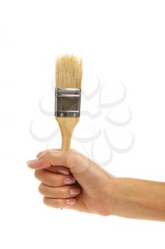 Paint brush in hand