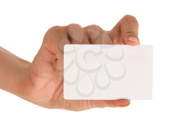 Blank businesscard in hand 