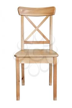 Wooden chair, isolated on white background