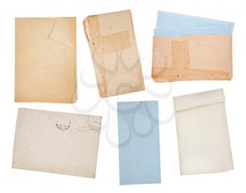 Old paper backgrounds set, isolated on white, high resolution, best for scrapbooking