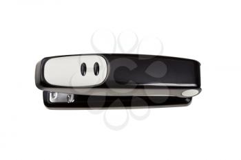 Black stapler isolated on white