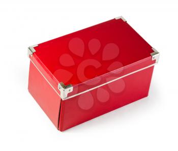 Red box on white background 