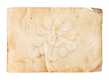 Old paper texture, isolated on white