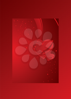 Royalty Free Clipart Image of a Red Valentine Background