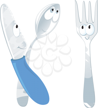 Royalty Free Clipart Image of Kitchen Utensils