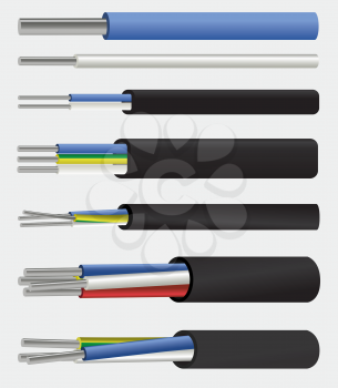 Royalty Free Clipart Image of Cables
