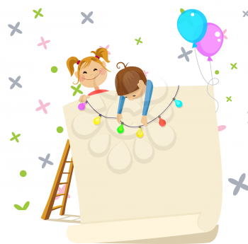 Children party invitation 
EPS10. Contains transparent objects used for balloons drawing