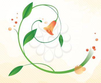 Abstract background with single flower.
EPS10. Contains transparent objects used in background
