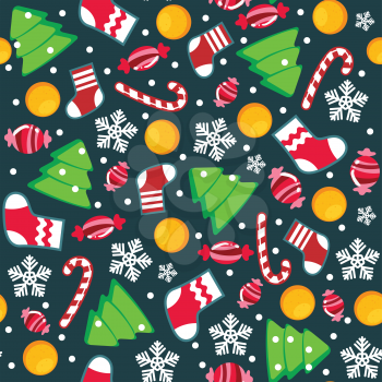 Two christmas seamless wallpaper pattern
