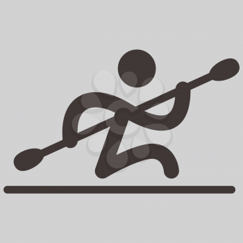 Summer sports icons - Rowing and Canoeing icon
