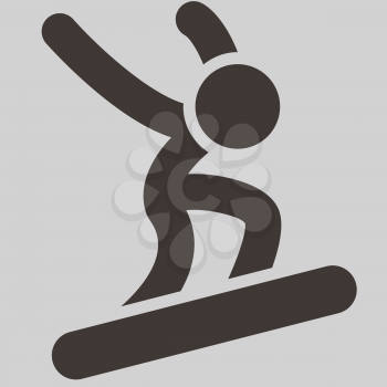 Winter sport icon - snowboard