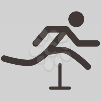 Summer sports icons - running hurdles 