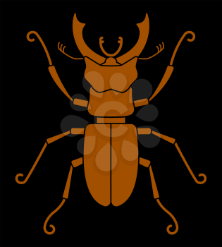 stag beetle silhouette