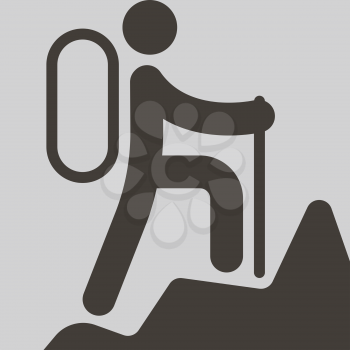 Extreme sports icon set - mountaineering icon