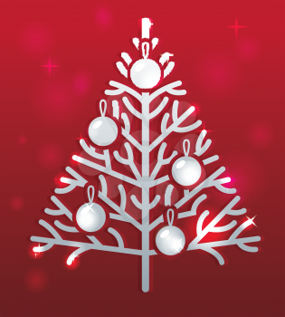 Christmas greeting card - christmas tree