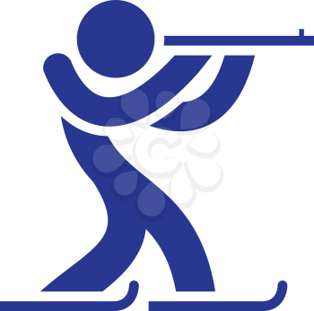 Winter sports icons set - Biathlon icon