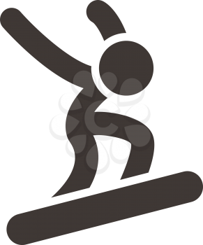 Winter sport icon set - snowboard icon