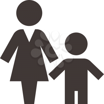 People icon - mother and child