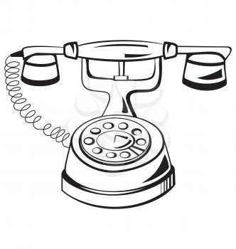 Royalty Free Clipart Image of an Old Phone