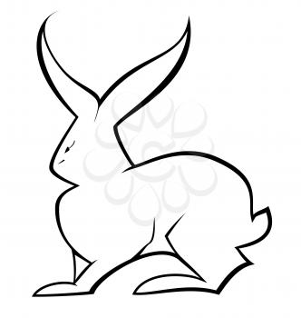 Royalty Free Clipart Image of a Hare