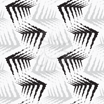 Seamless stylish geometric background. Modern abstract pattern. Flat monochrome design.Repeating  ornament rough shapes.