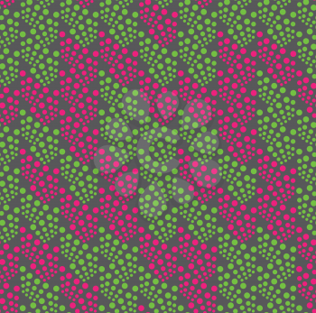 Seamless stylish geometric background. Modern abstract pattern. Flat textured design.Colored geometrical pattern with green and pink dotted texture.
