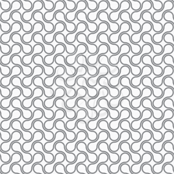 Seamless stylish geometric background. Modern abstract pattern. Flat monochrome design.Gray rounded shapes ornament.