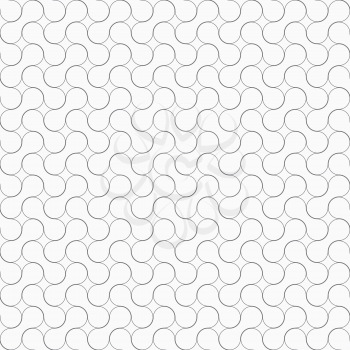 Seamless stylish geometric background. Modern abstract pattern. Flat monochrome design.Slim gray rounded shapes ornament.