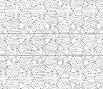 Abstract geometric background. Seamless flat monochrome pattern. Simple design.Slim gray wavy textured tetrapods.
