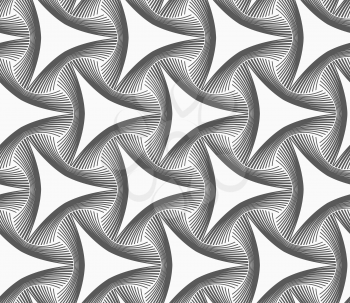 Seamless geometric pattern. Gray abstract geometrical design. Flat monochrome design.Monochrome gray triangles with hatched offset.