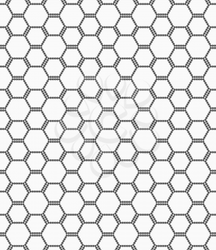 Abstract geometrical pattern. Modern monochrome background.Flat gray with hexagonal bee grid.
